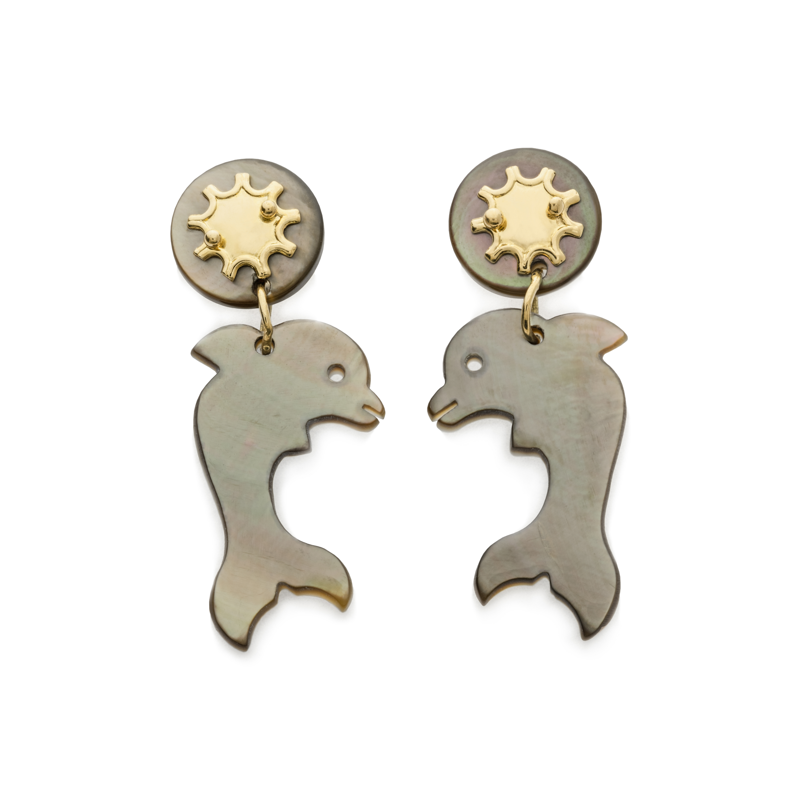 SUN & DOLPHINS EARRINGS